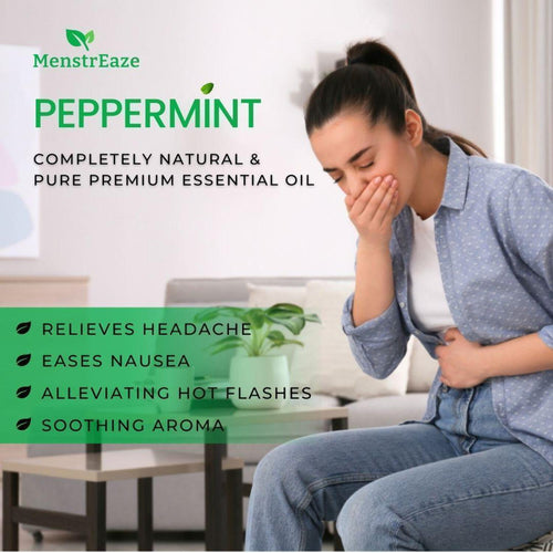 2 Pack Peppermint Roll-on Essential Oil for Headaches, Migraine and Nausea