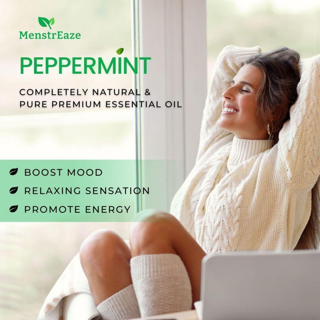 2 Pack Peppermint Roll-on Essential Oil for Headaches, Migraine and Nausea
