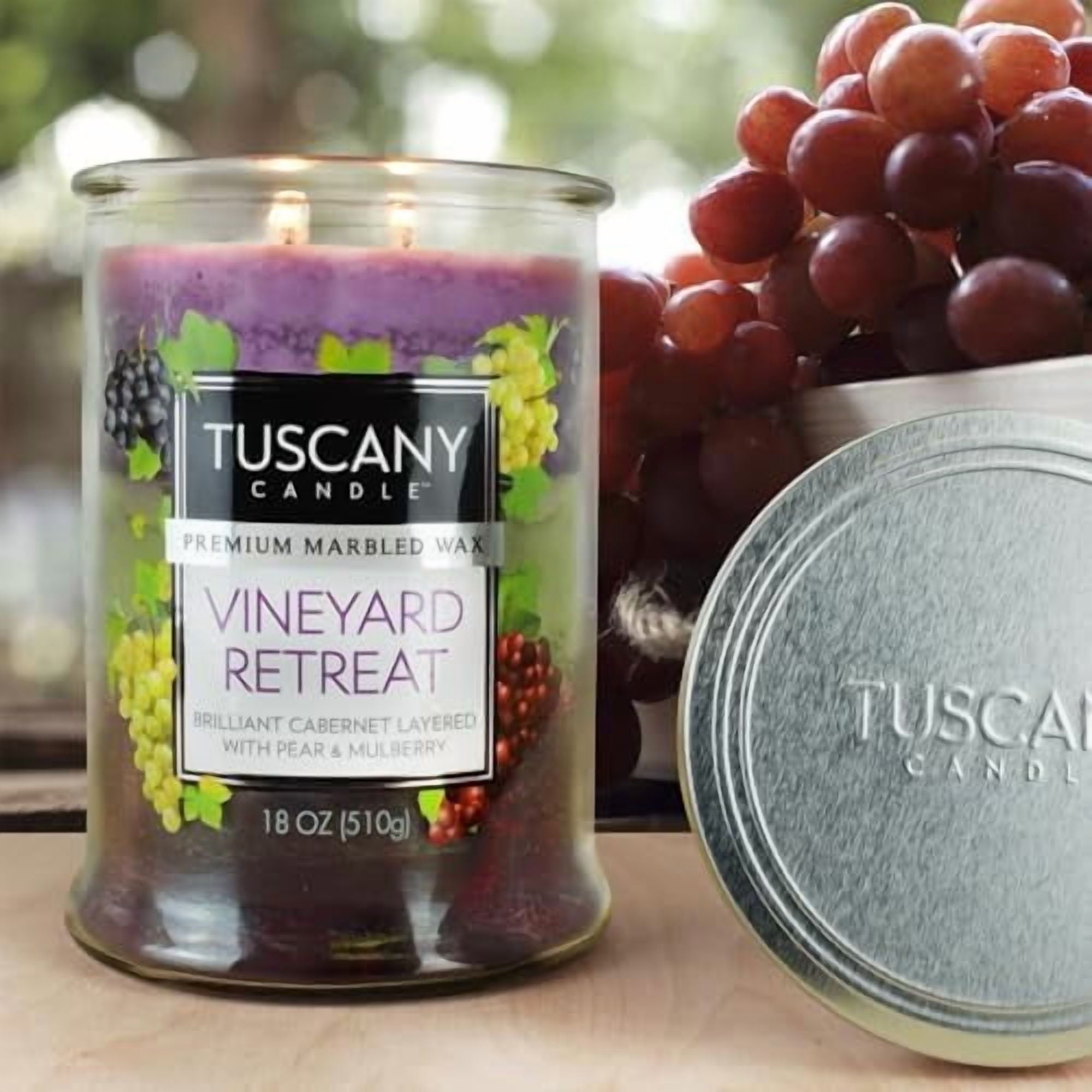 Vineyard Retreat® Long-Lasting Scented Jar Candle, 18 oz$$Home Decor, Kitchen, &amp; Other