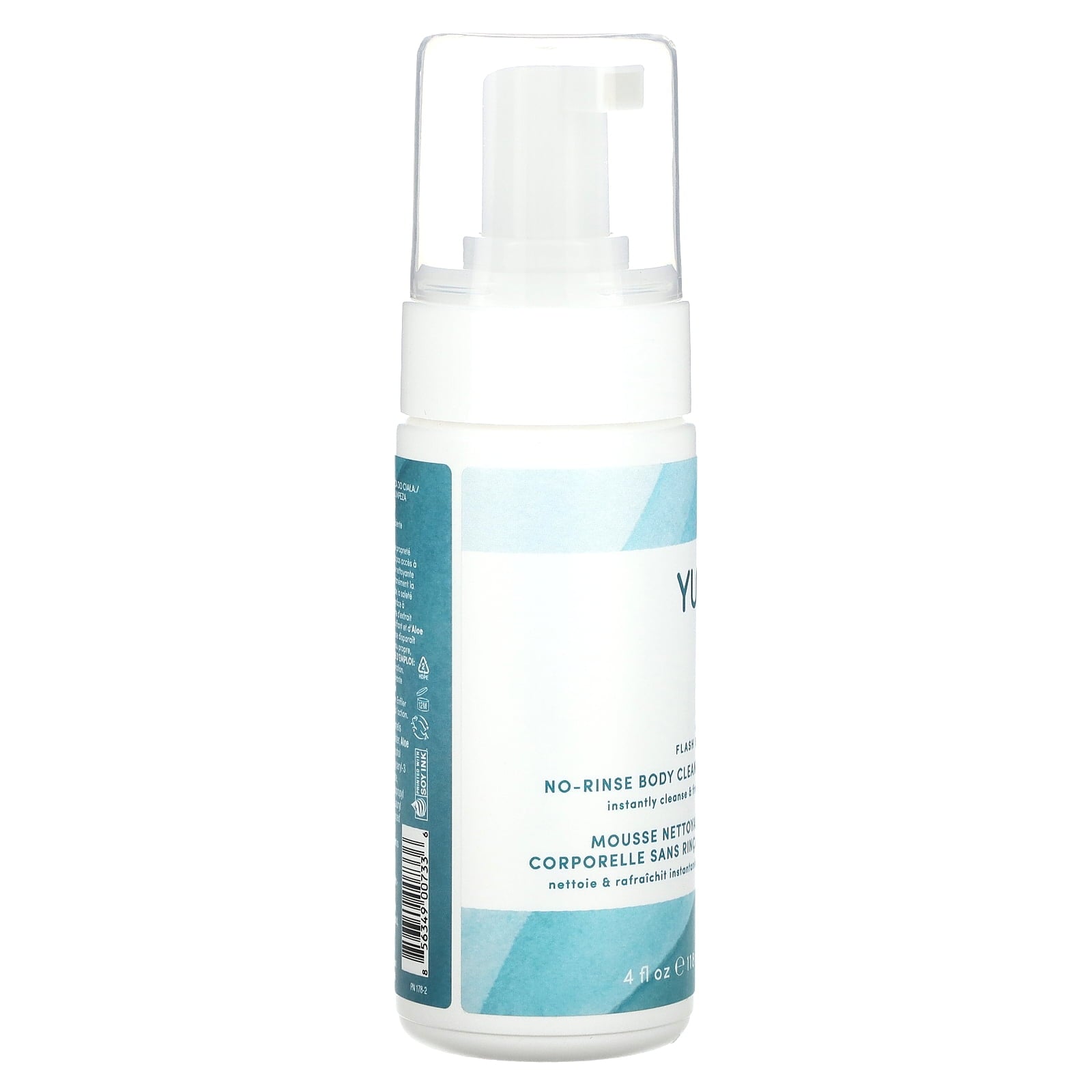 Yuni Beauty Flash Bath, No-Rinse Body Cleanser, 4 fl oz (118 ml)