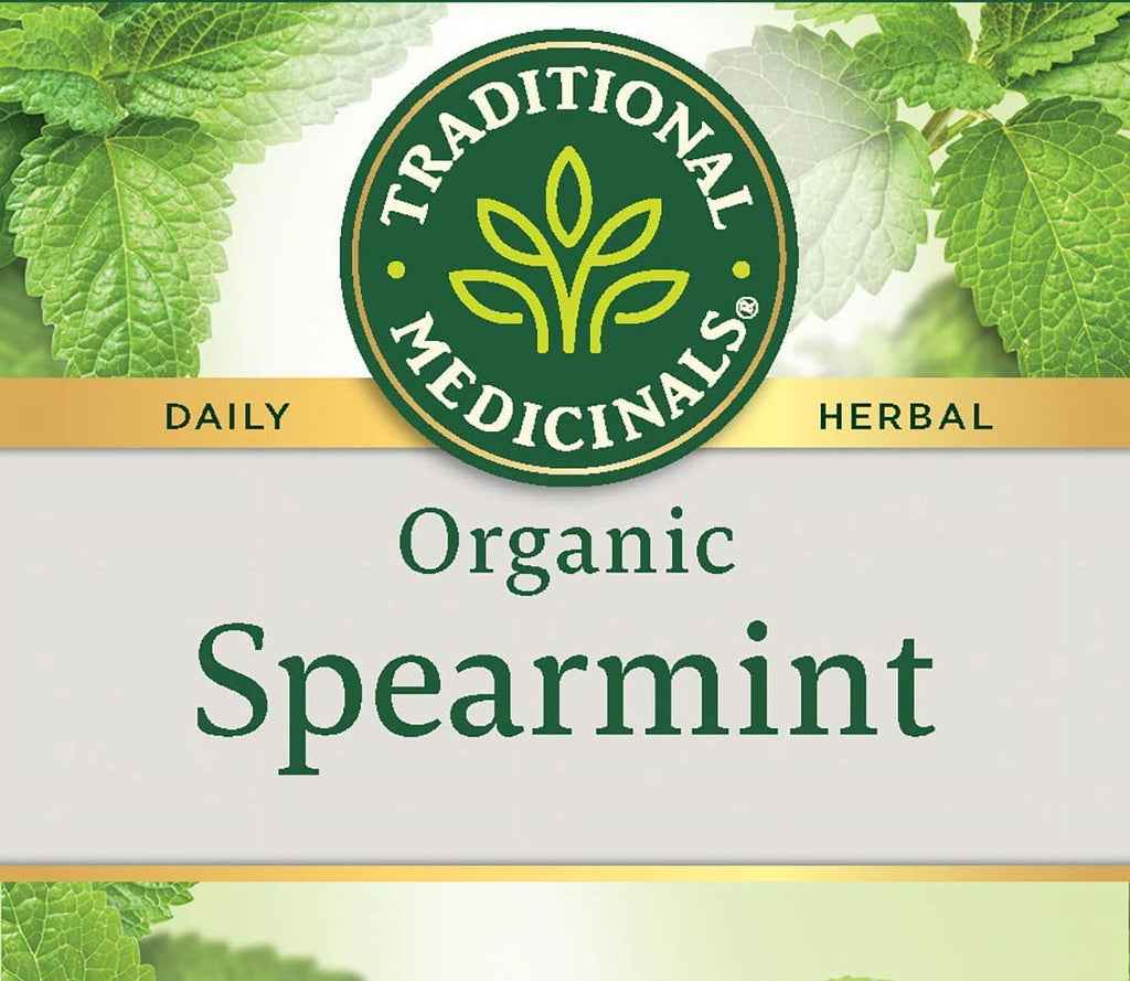 Organic Spearmint Tea, Healthy&amp; Refreshing 16 Count (Pack of 6)