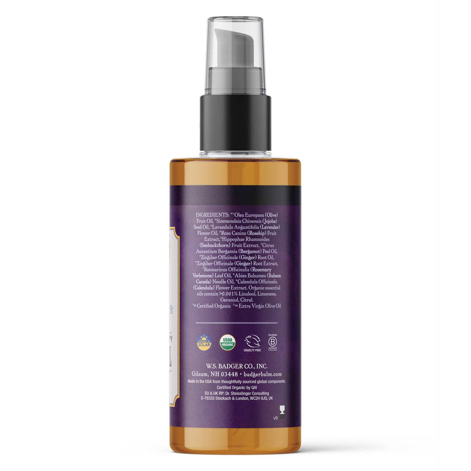 Badger Aromatherapy Massage Oil, Lavender, 4 fl oz