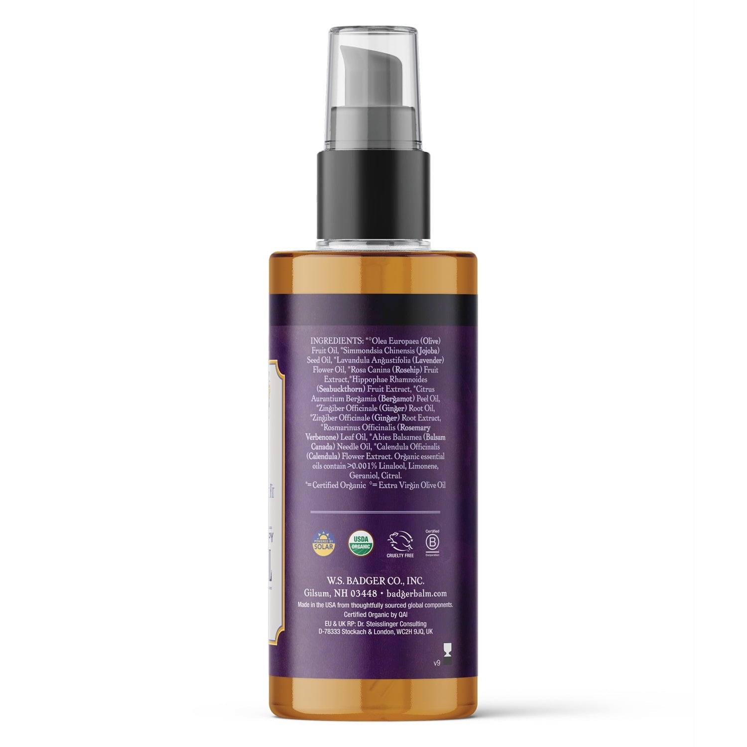 Badger Aromatherapy Massage Oil, Lavender, 4 fl oz