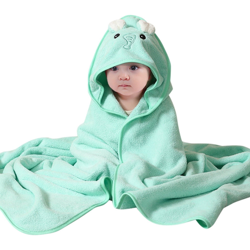 Baby Hooded Bath Towel Cartoon Bathrobe Baby Soft Coral Fleece Towel For Newborn Boy Girl Shower