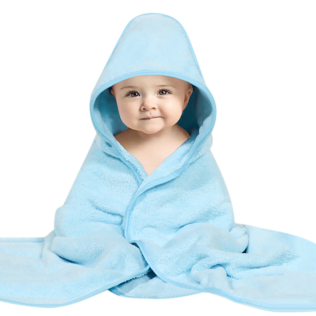 Baby Hooded Bath Towel Cartoon Bathrobe Baby Soft Coral Fleece Towel For Newborn Boy Girl Shower