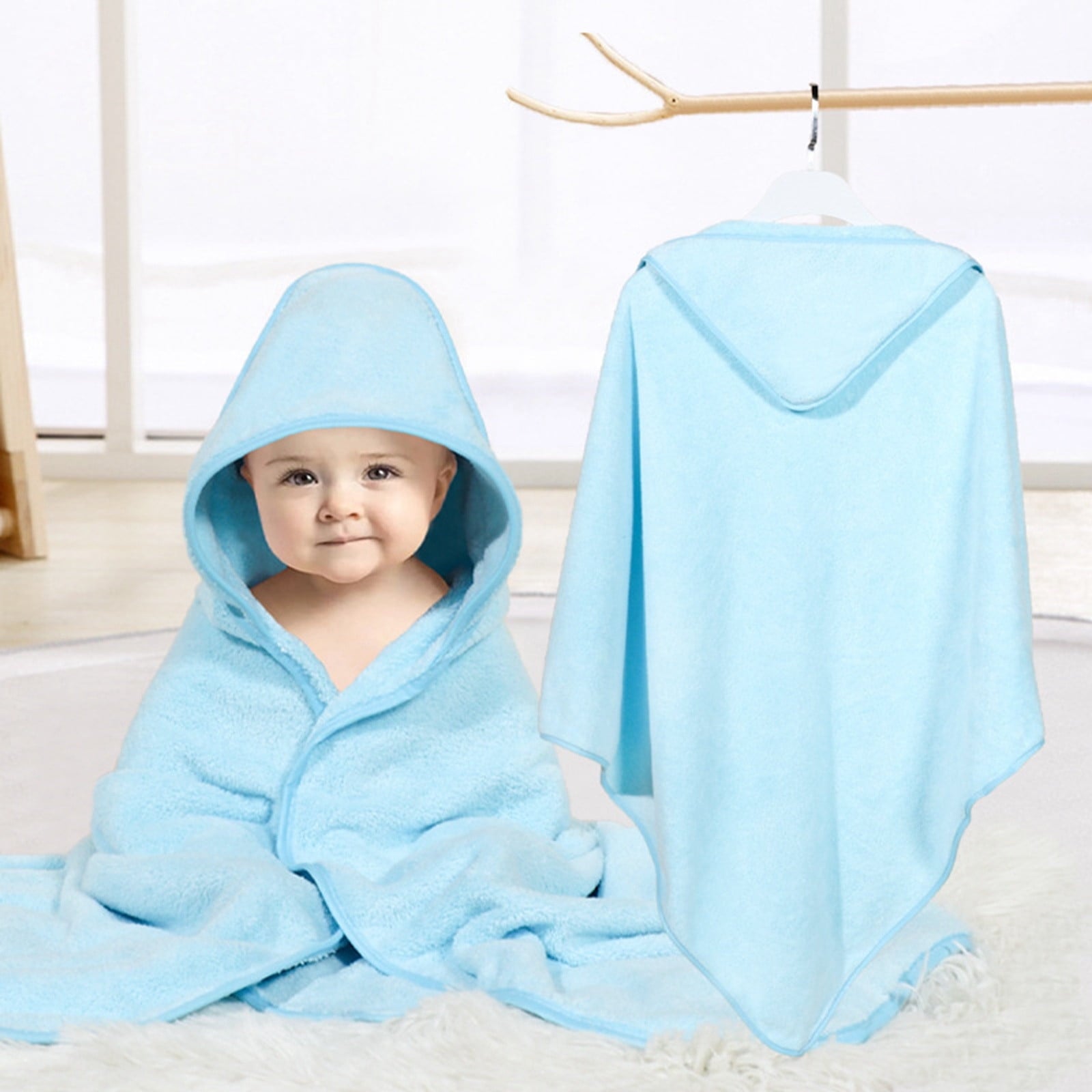 Baby Hooded Bath Towel Cartoon Bathrobe Baby Soft Coral Fleece Towel For Newborn Boy Girl Shower