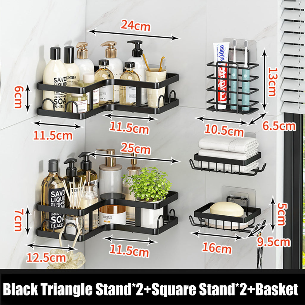 Shower Caddy, 5 Pack Rustproof Stainless Steel Bath Organizers With Large Capacity, No Drilling Shelves for Bathroom Storage &amp; Home Decor