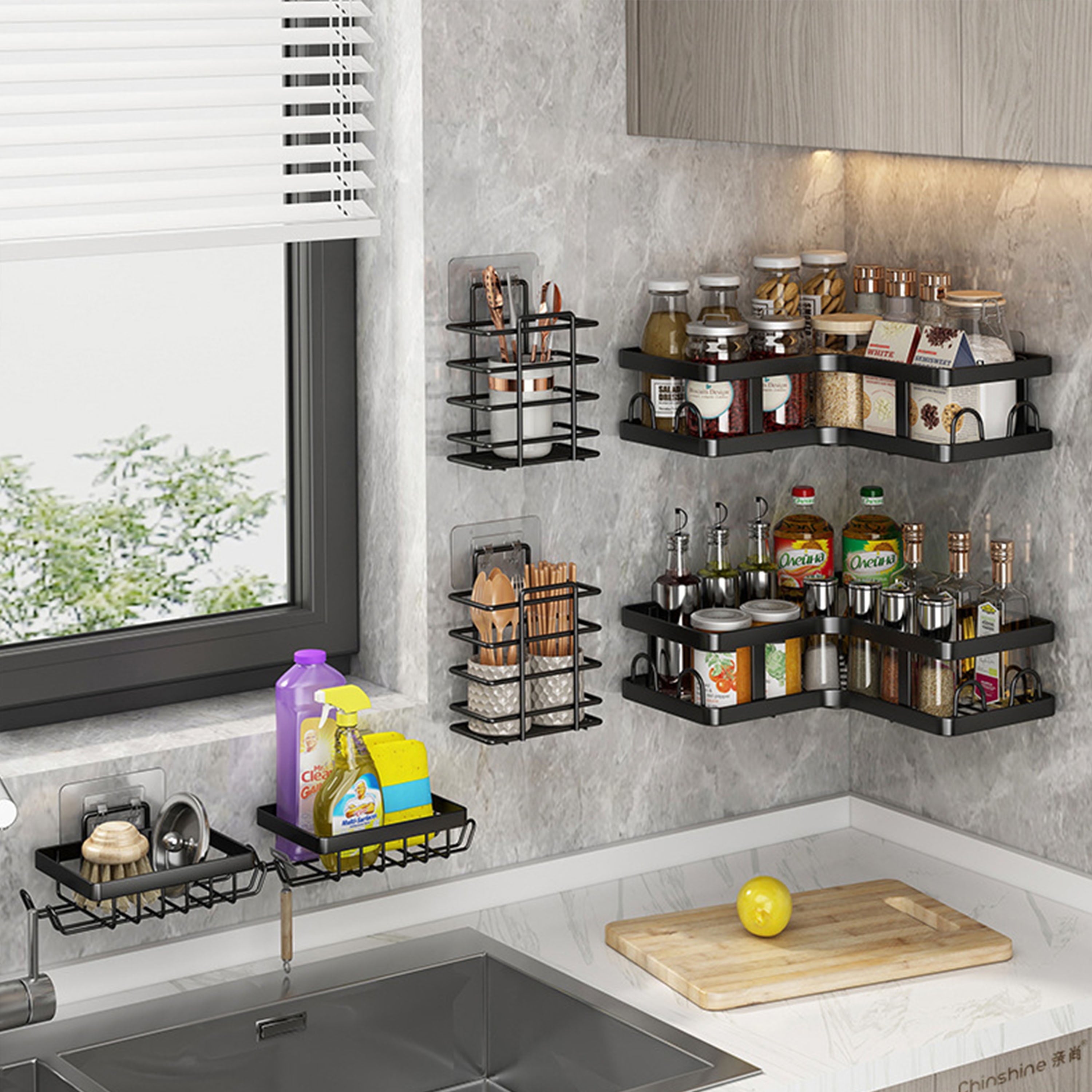 Shower Caddy, 5 Pack Rustproof Stainless Steel Bath Organizers With Large Capacity, No Drilling Shelves for Bathroom Storage &amp; Home Decor