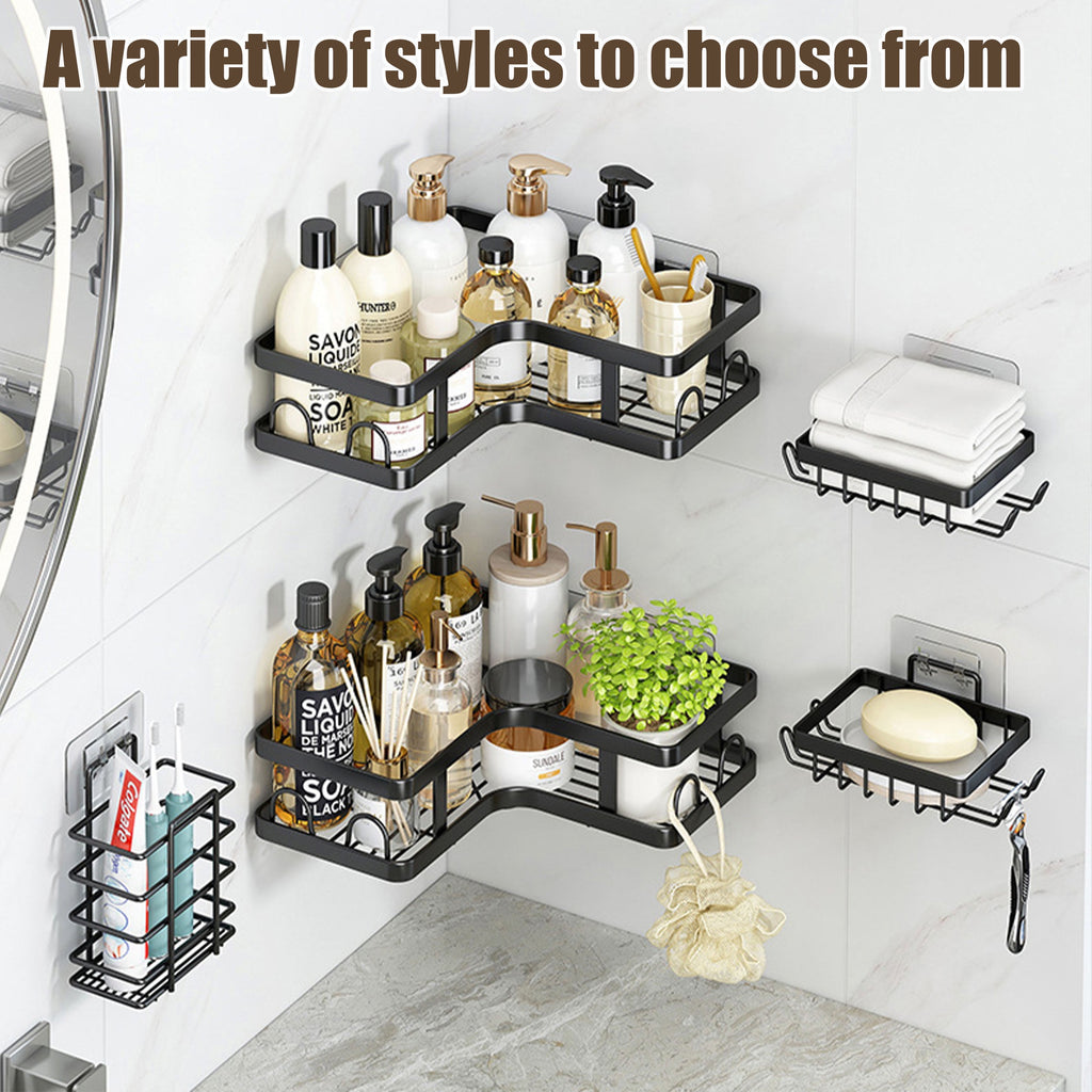 Shower Caddy, 5 Pack Rustproof Stainless Steel Bath Organizers With Large Capacity, No Drilling Shelves for Bathroom Storage &amp; Home Decor