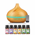 16oz Ultrasonic Aroma Diffuser &amp; Humidifier with 6 Essential Oils for Home  Office  Spa  Yoga