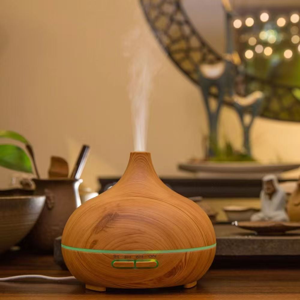 16oz Ultrasonic Aroma Diffuser &amp; Humidifier with 6 Essential Oils for Home  Office  Spa  Yoga