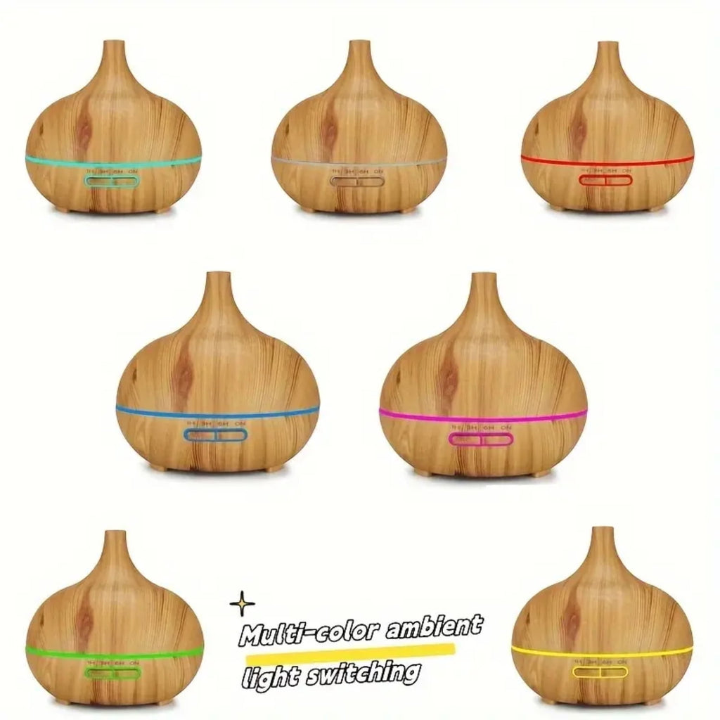 16oz Ultrasonic Aroma Diffuser &amp; Humidifier with 6 Essential Oils for Home  Office  Spa  Yoga