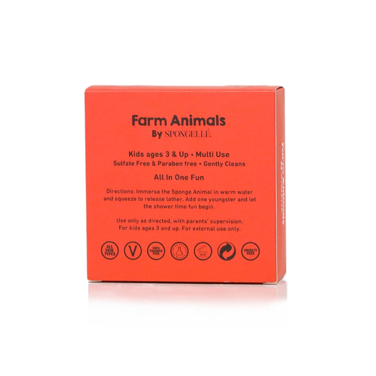 SPONGELLÉ Farm Animals, Kids Cleansing Sponge with Built-In Body Wash, Henry Horse