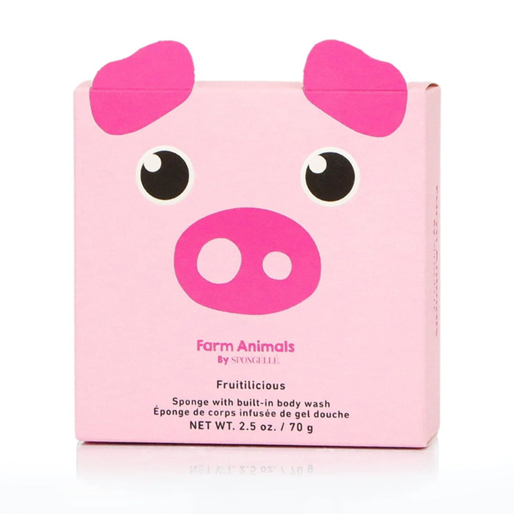 SPONGELLÉ Farm Animals, Kids Cleansing Sponge with Built-In Body Wash, Henry Horse