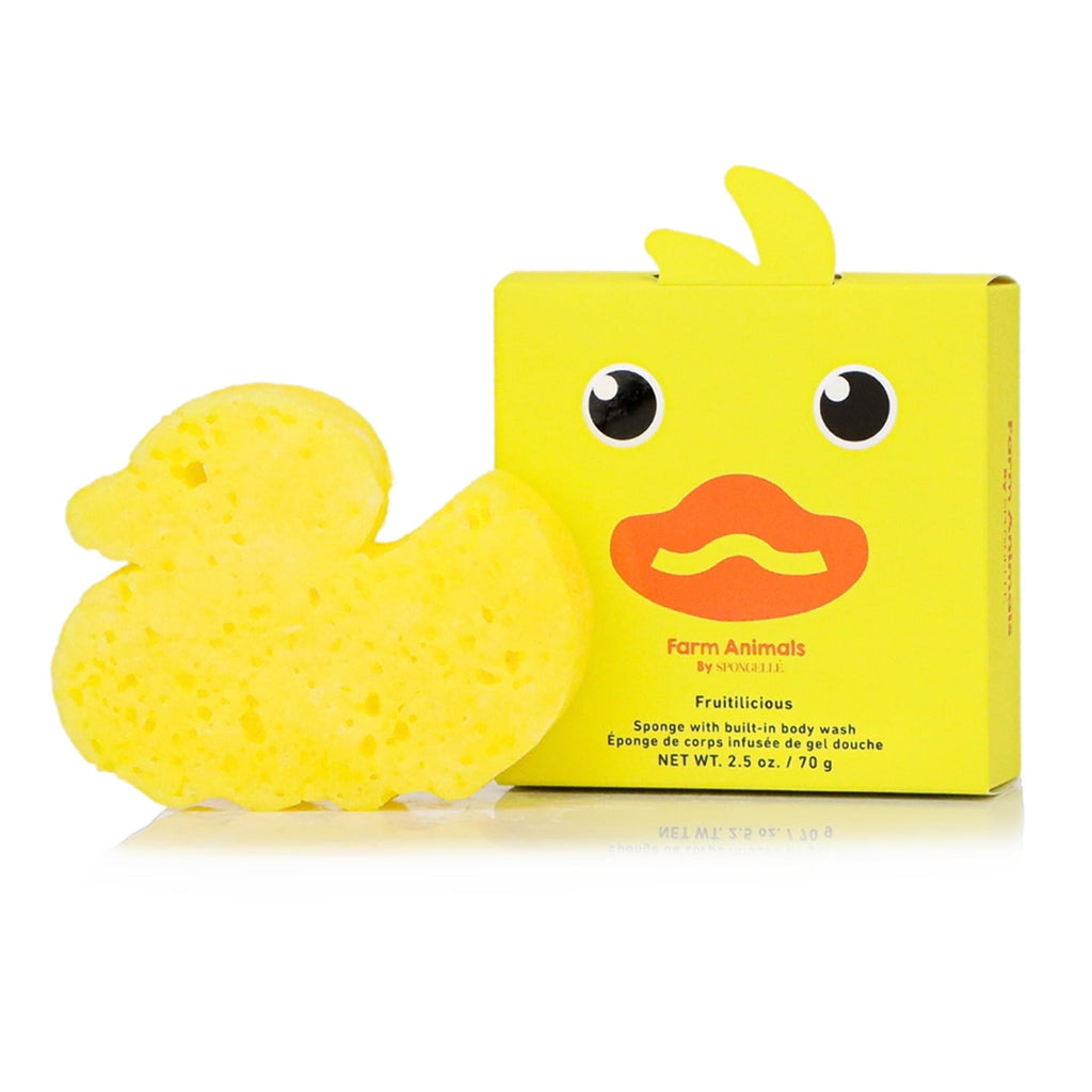 SPONGELLÉ Farm Animals, Kids Cleansing Sponge with Built-In Body Wash, Henry Horse