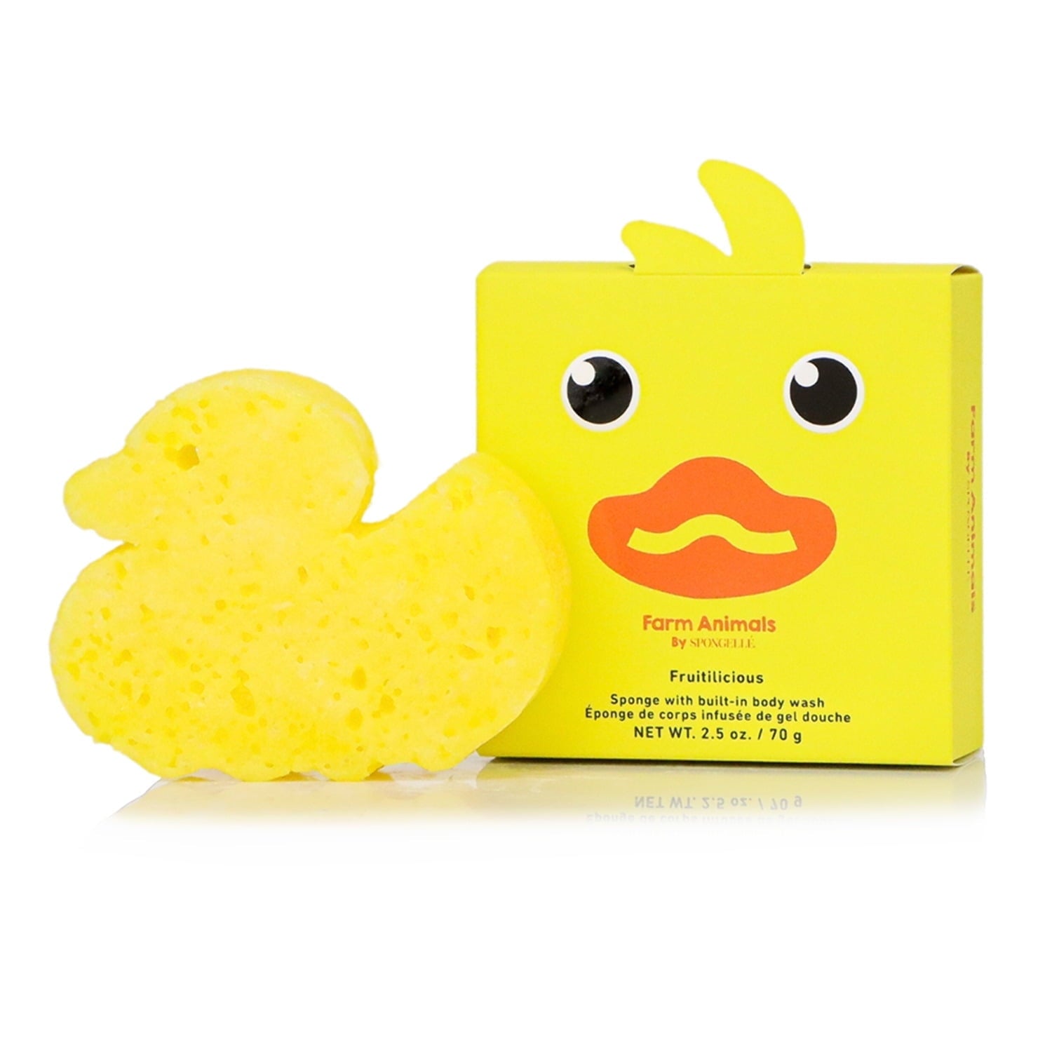 SPONGELLÉ Farm Animals, Kids Cleansing Sponge with Built-In Body Wash, Henry Horse