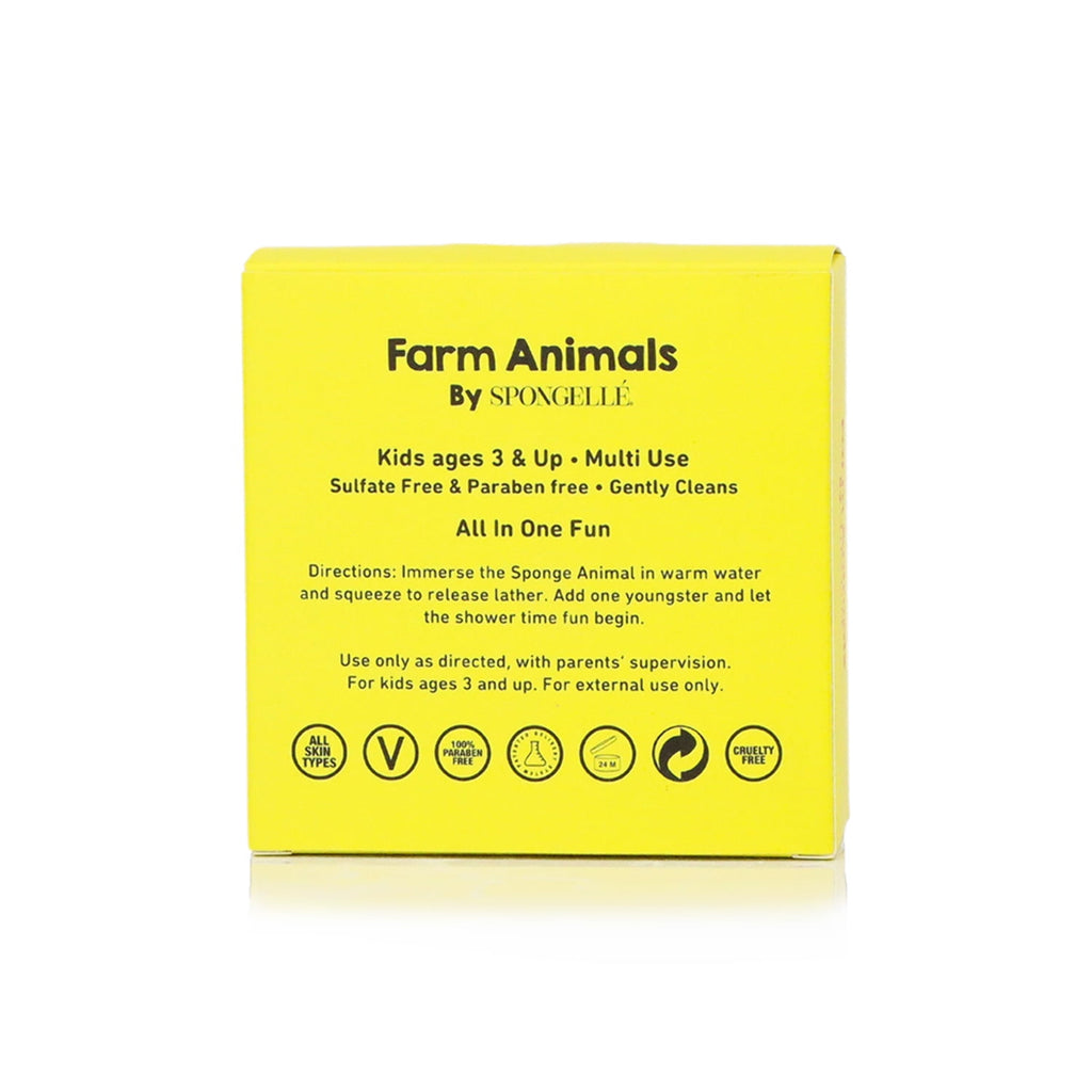 SPONGELLÉ Farm Animals, Kids Cleansing Sponge with Built-In Body Wash, Henry Horse