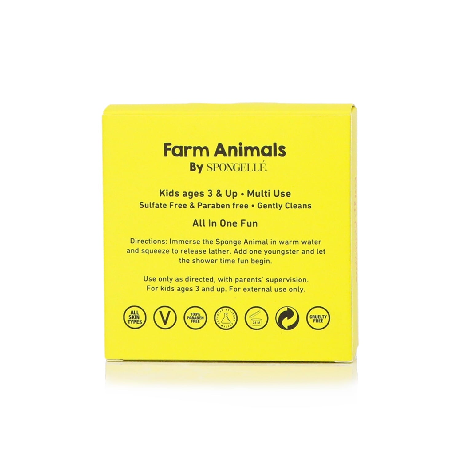 SPONGELLÉ Farm Animals, Kids Cleansing Sponge with Built-In Body Wash, Henry Horse