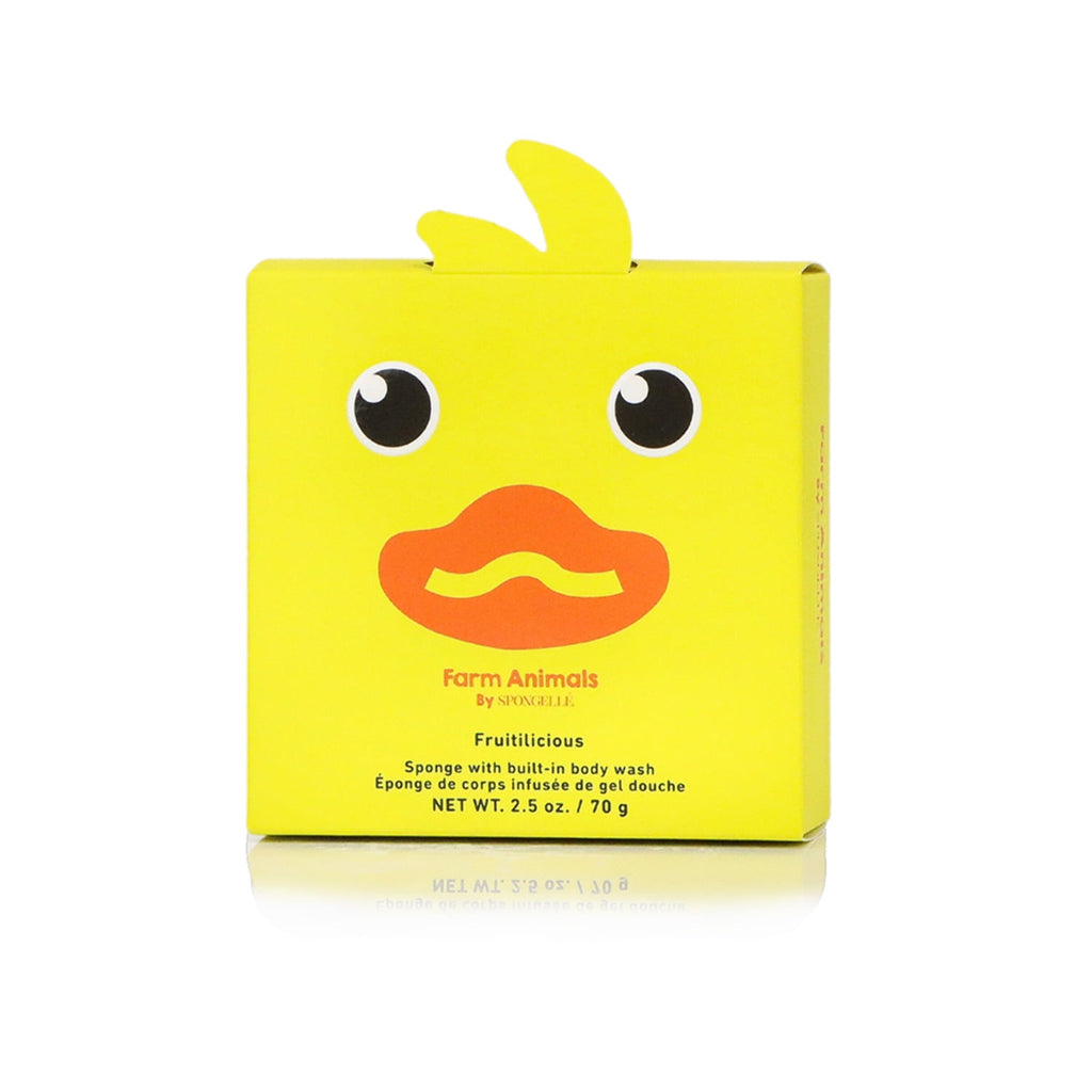 SPONGELLÉ Farm Animals, Kids Cleansing Sponge with Built-In Body Wash, Henry Horse