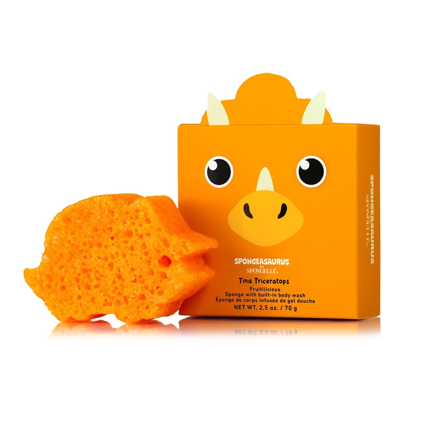 SPONGELLÉ Farm Animals, Kids Cleansing Sponge with Built-In Body Wash, Henry Horse