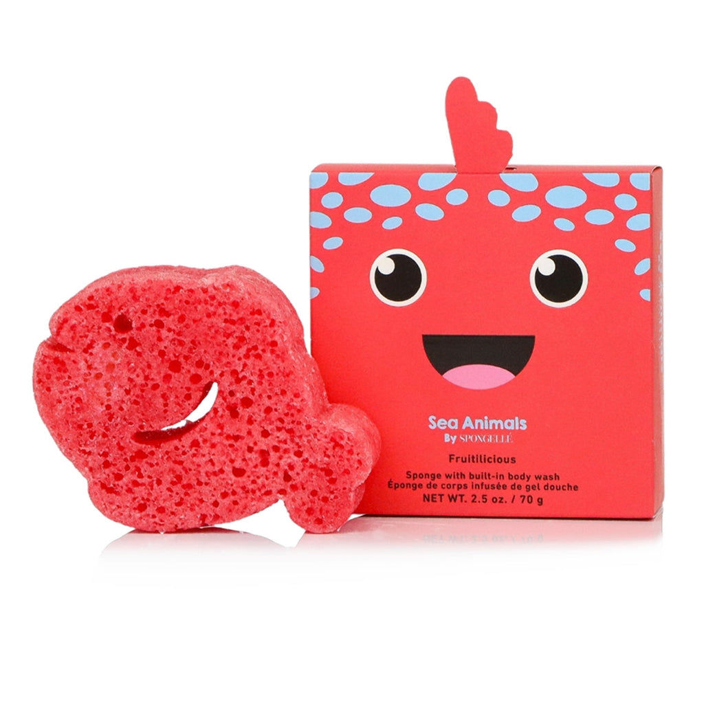 SPONGELLÉ Farm Animals, Kids Cleansing Sponge with Built-In Body Wash, Henry Horse