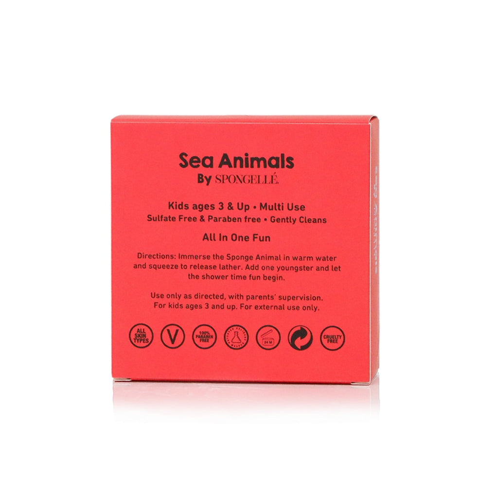 SPONGELLÉ Farm Animals, Kids Cleansing Sponge with Built-In Body Wash, Henry Horse