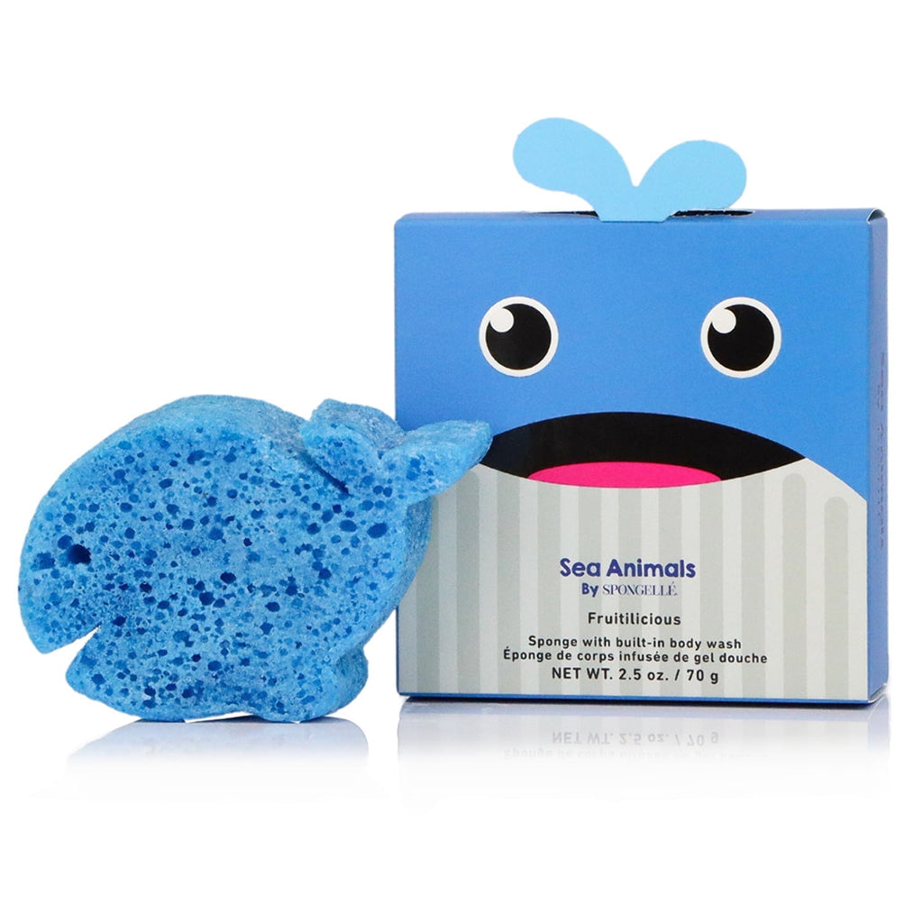 SPONGELLÉ Farm Animals, Kids Cleansing Sponge with Built-In Body Wash, Henry Horse