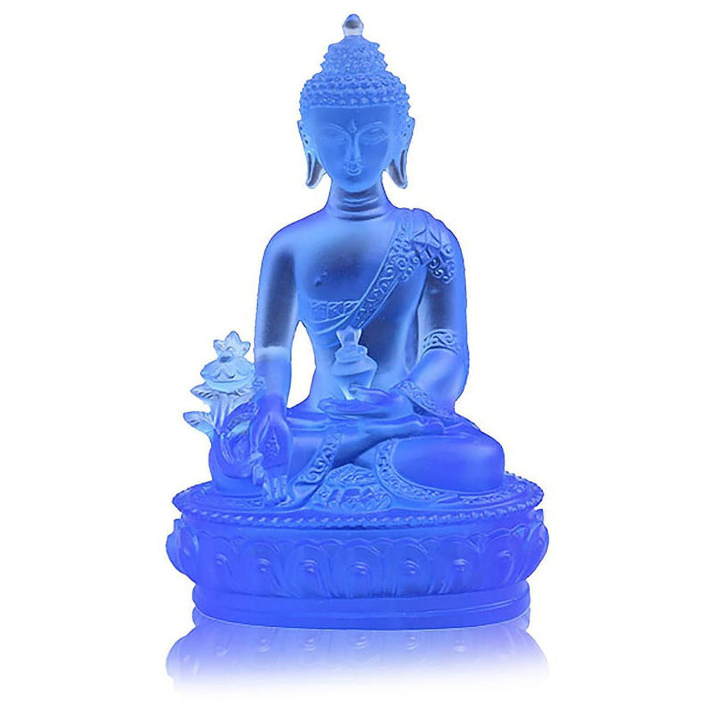Tibetan Medicine Buddha Statue,Meditation Decor Collectible -Blue
