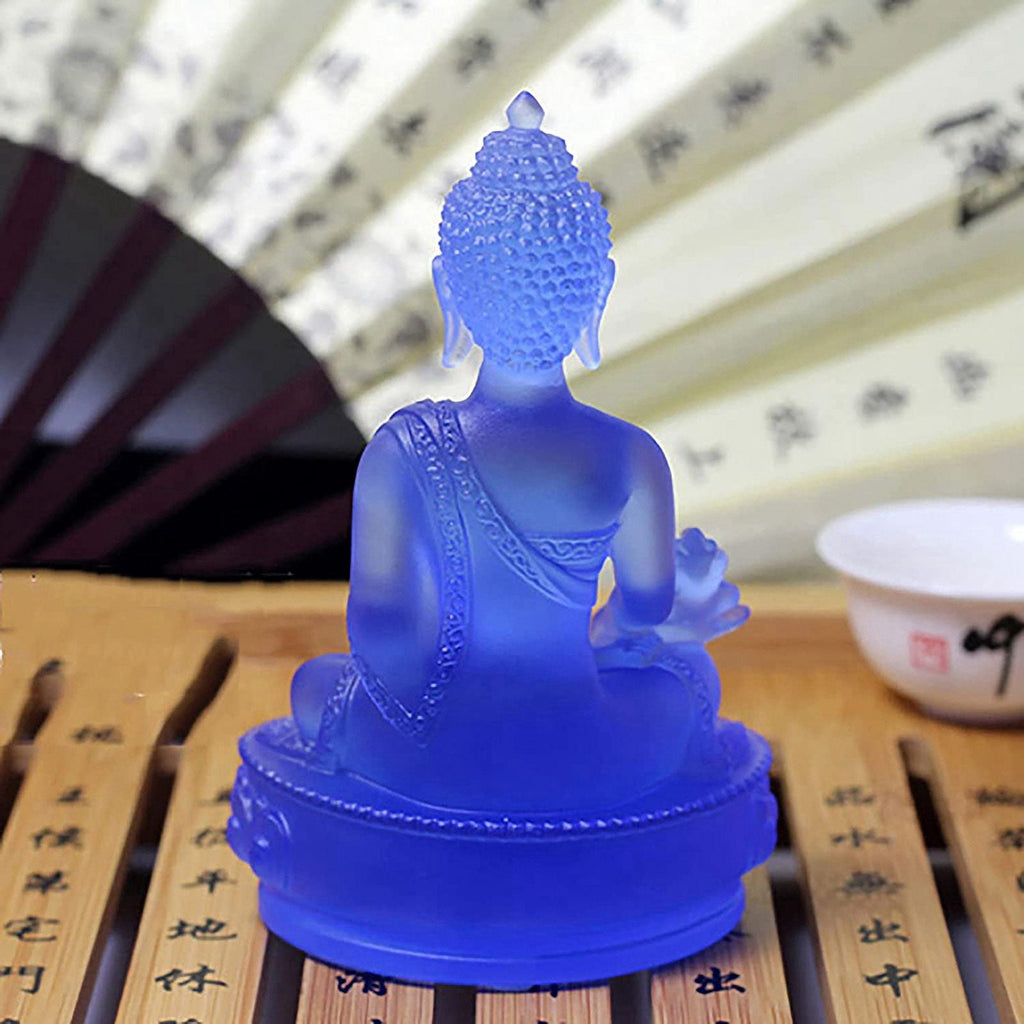 Tibetan Medicine Buddha Statue,Meditation Decor Collectible -Blue