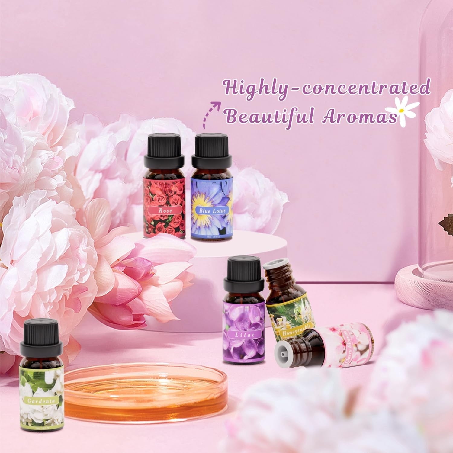 Laundry Collection Essential Oil Set, UM Natural Clean Fragrance Oil for Diffuser, Aromatherapy Oil Gift Set Includes Fresh Linen, Citrus Clean, Chamomile Bliss, Crisp Breeze, Minty