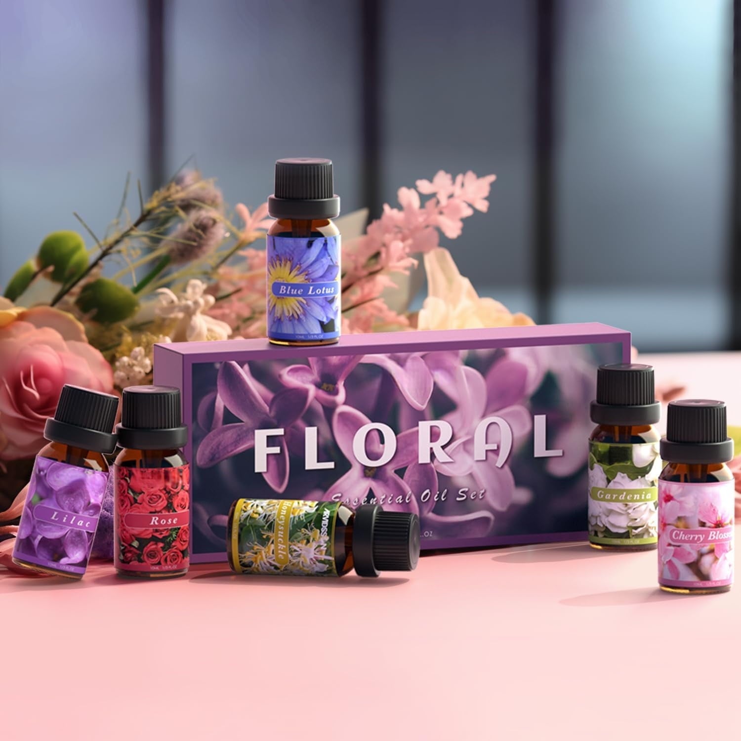 Laundry Collection Essential Oil Set, UM Natural Clean Fragrance Oil for Diffuser, Aromatherapy Oil Gift Set Includes Fresh Linen, Citrus Clean, Chamomile Bliss, Crisp Breeze, Minty