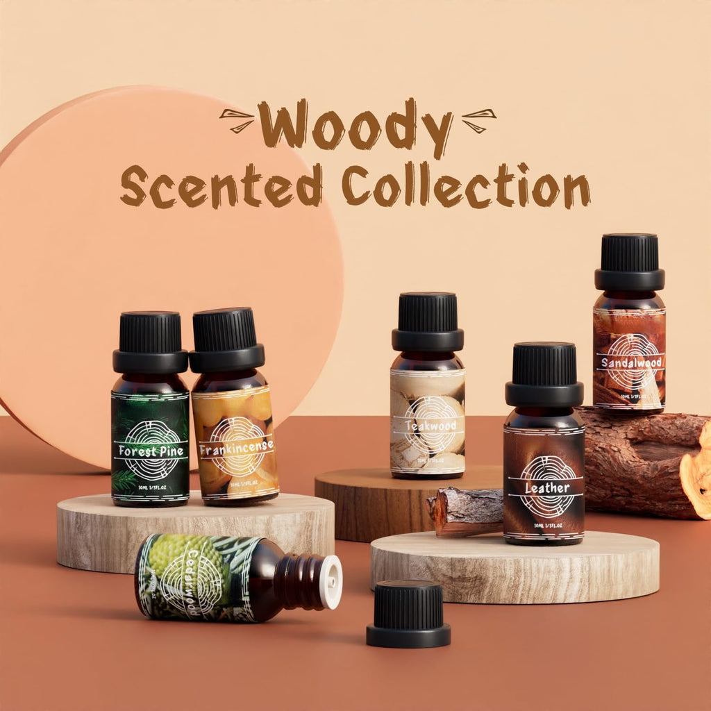 Laundry Collection Essential Oil Set, UM Natural Clean Fragrance Oil for Diffuser, Aromatherapy Oil Gift Set Includes Fresh Linen, Citrus Clean, Chamomile Bliss, Crisp Breeze, Minty