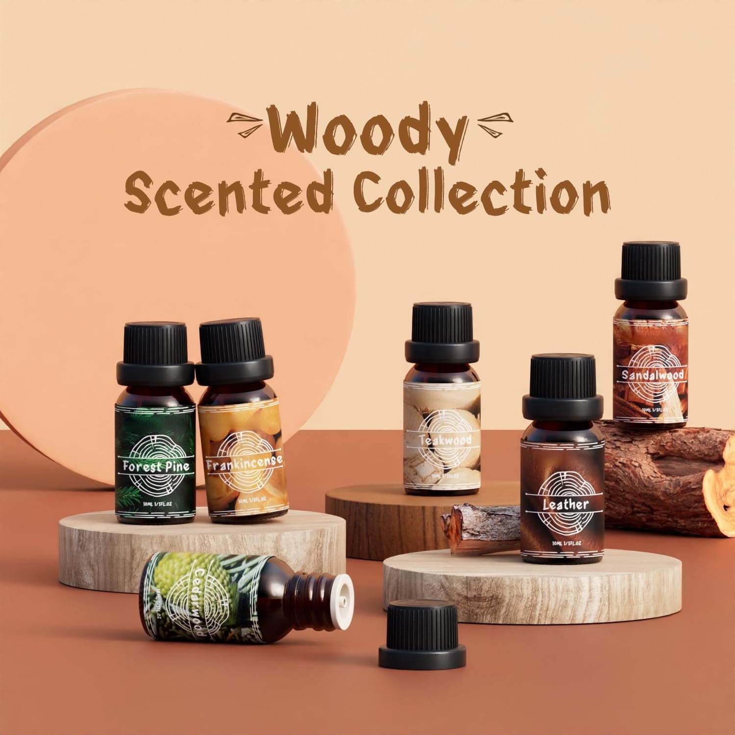 Laundry Collection Essential Oil Set, UM Natural Clean Fragrance Oil for Diffuser, Aromatherapy Oil Gift Set Includes Fresh Linen, Citrus Clean, Chamomile Bliss, Crisp Breeze, Minty