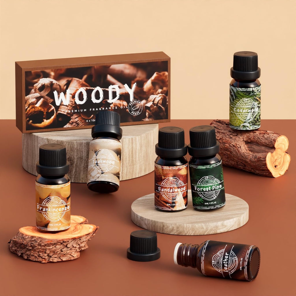 Laundry Collection Essential Oil Set, UM Natural Clean Fragrance Oil for Diffuser, Aromatherapy Oil Gift Set Includes Fresh Linen, Citrus Clean, Chamomile Bliss, Crisp Breeze, Minty