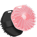 2 Pcs Silicone Body Scrubber with Non-Slip Hand Strap, Exfoliating  Shower  Bath Brush(Black+Pink)