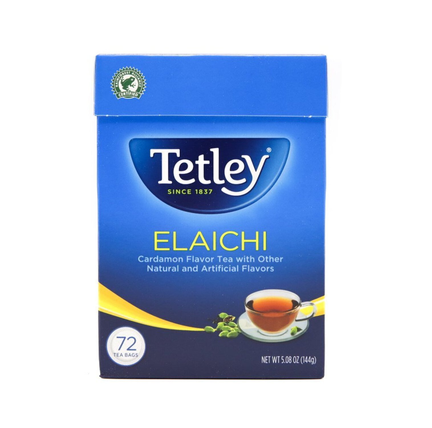 Tetley Elachi Tea bags(Cardamom) 72 Tea Bags 5.08oz (Pack of 3)
