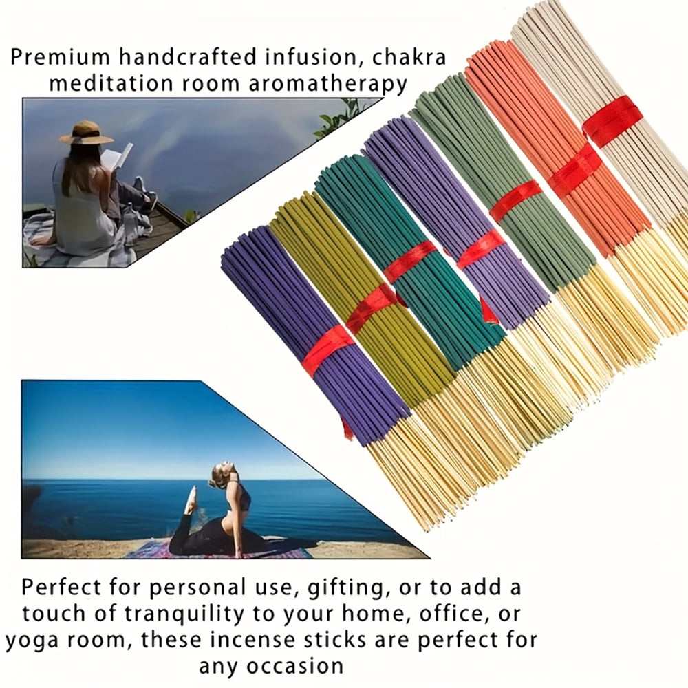 140PCS Incense Sticks (7 Scents: Lavender, Lemongrass, Sage, Eucalyptus, Vanilla, Mint, Cherry Blossom) for Home, Yoga &amp; Meditation