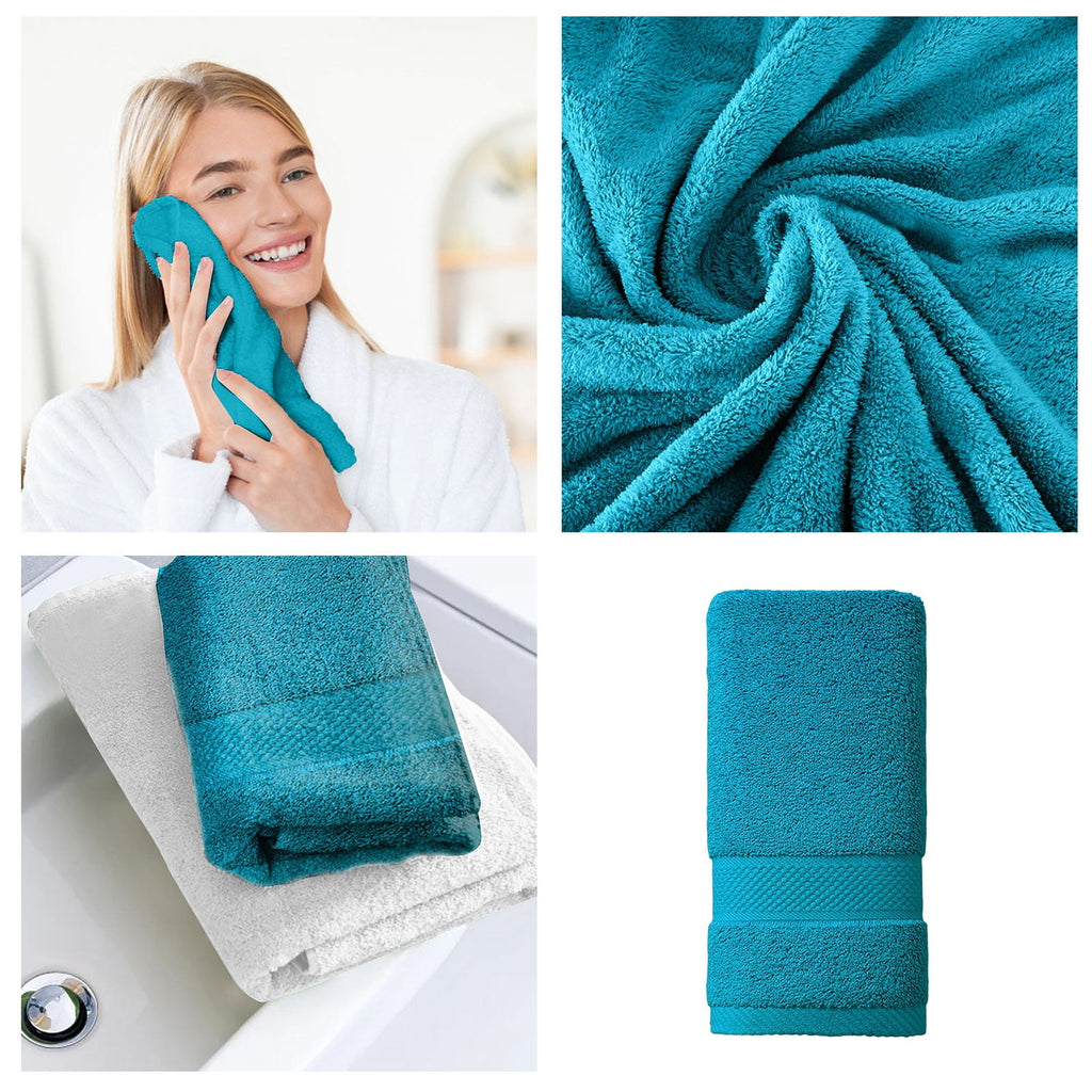 Huanghuaa Hand Towels For Bathroom Solid Hand Towel Turquoise Bathroom