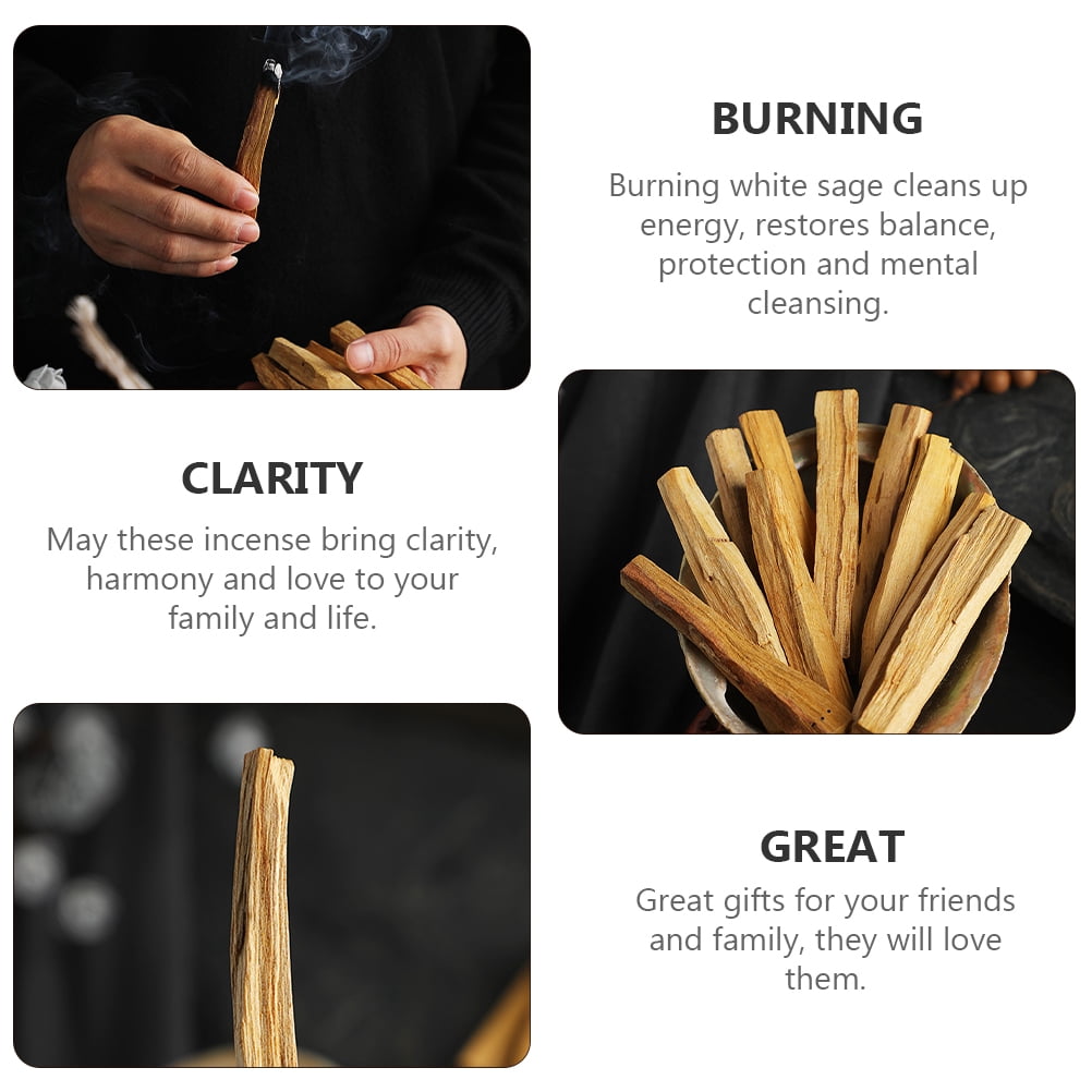 unbranded  4 Pcs Incense Holder Burning Sage Peruvian Holy Wood Smudging Sticks