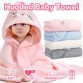 Hooded Towel - Rayon Made from Bamboo, Bath Towel with Bear Ears for Newborn, Babie, Toddler, Infant - Absorbent Large Baby Towel - Bear, 30 x 30 Inch