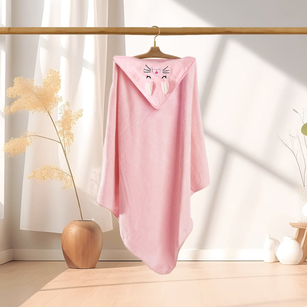 Hooded Towel - Rayon Made from Bamboo, Bath Towel with Bear Ears for Newborn, Babie, Toddler, Infant - Absorbent Large Baby Towel - Bear, 30 x 30 Inch