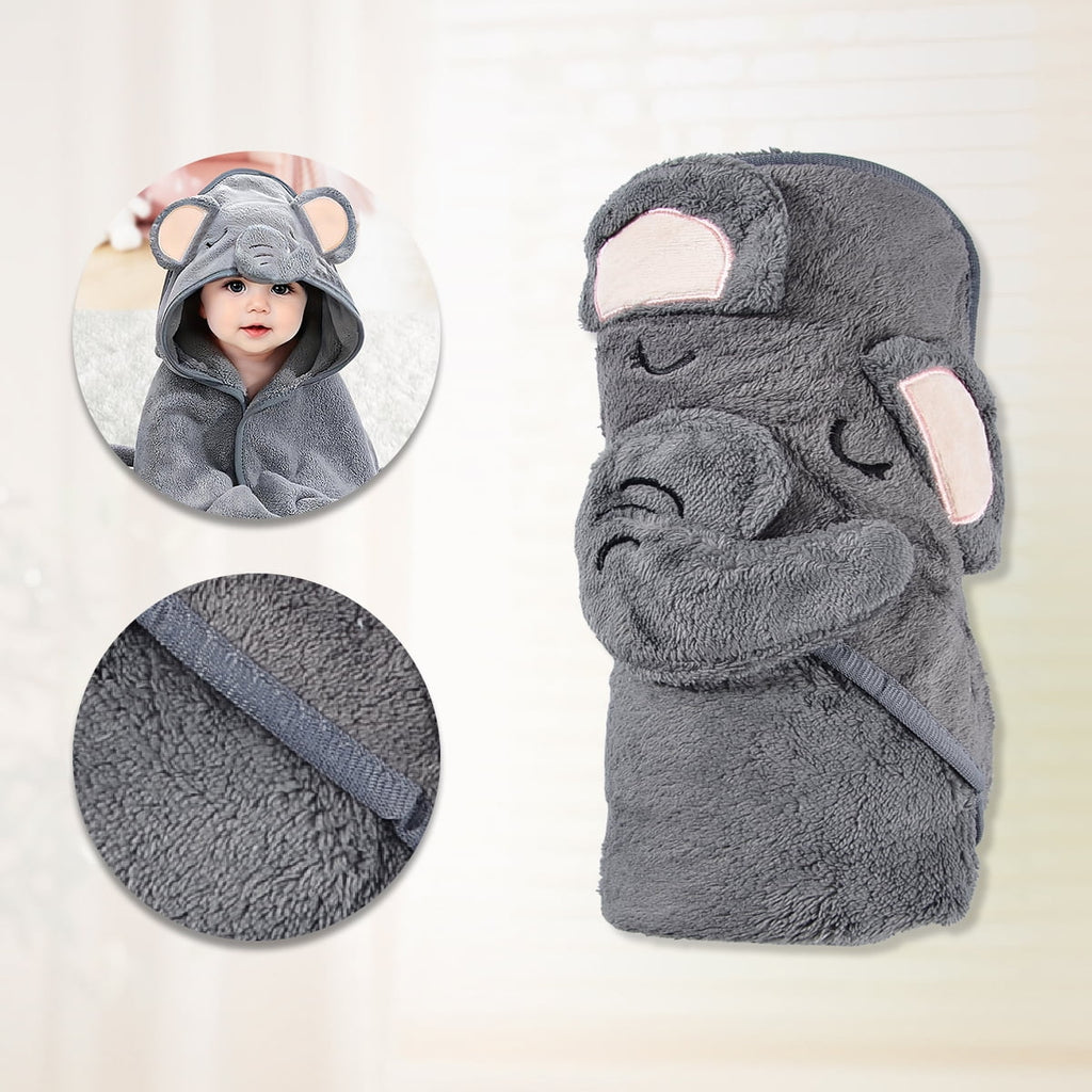 Hooded Towel - Rayon Made from Bamboo, Bath Towel with Bear Ears for Newborn, Babie, Toddler, Infant - Absorbent Large Baby Towel - Bear, 30 x 30 Inch