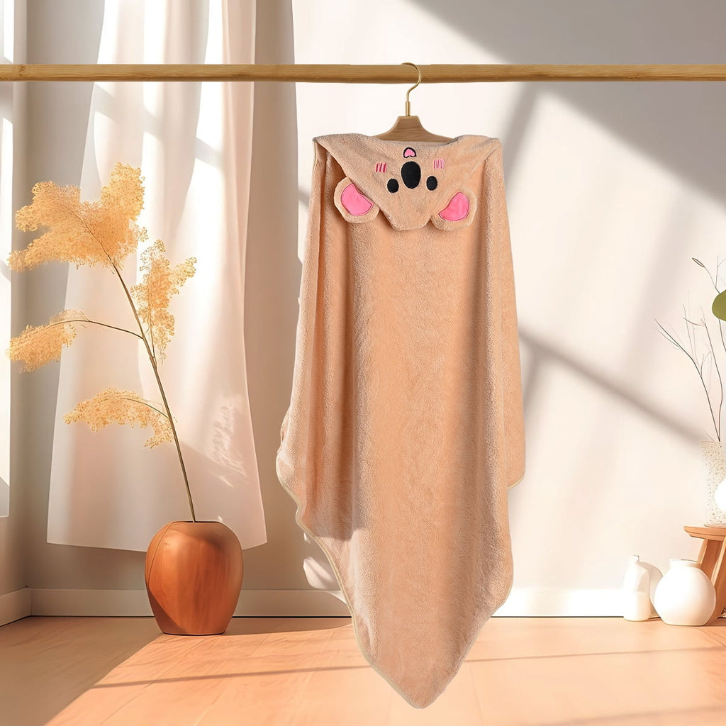 Hooded Towel - Rayon Made from Bamboo, Bath Towel with Bear Ears for Newborn, Babie, Toddler, Infant - Absorbent Large Baby Towel - Bear, 30 x 30 Inch