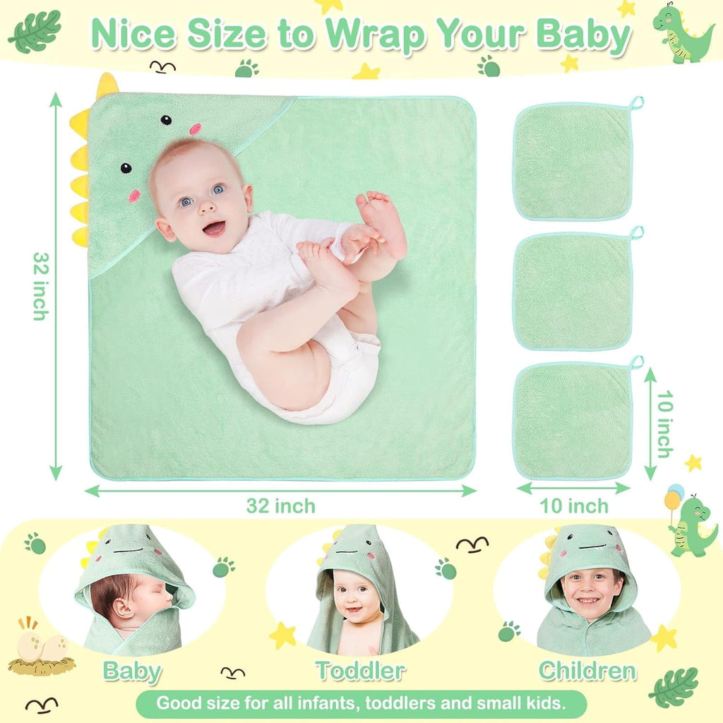 Hooded Towel - Rayon Made from Bamboo, Bath Towel with Bear Ears for Newborn, Babie, Toddler, Infant - Absorbent Large Baby Towel - Bear, 30 x 30 Inch
