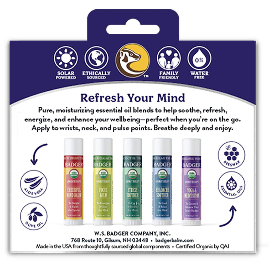 Badger - Aromatherapy Balm Stick Variety Pack (5 Pack)