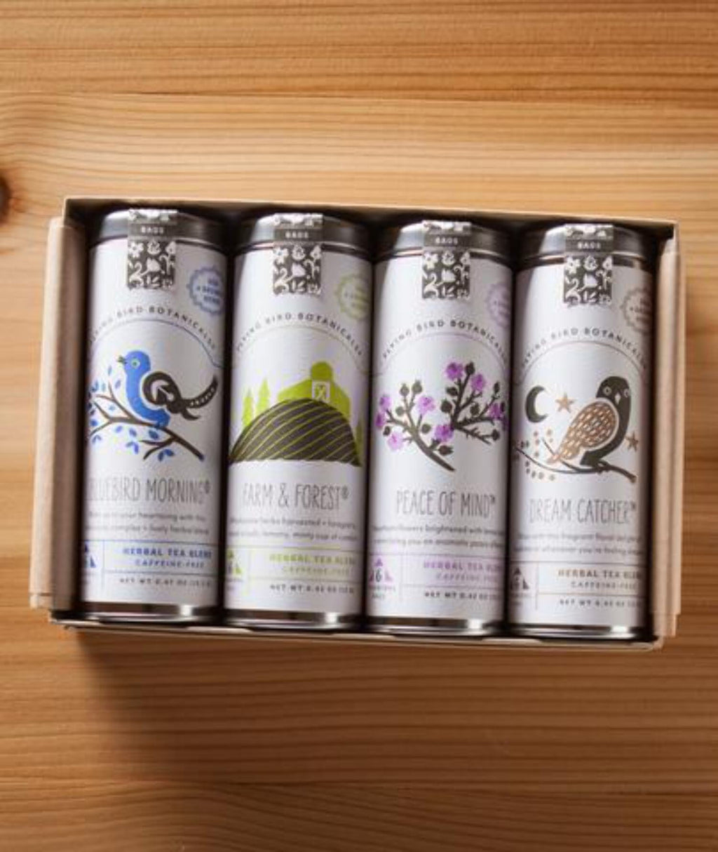 Herbal Lovers Tea Gift Box - 4 Tins, 6 Tea Bags per Tin