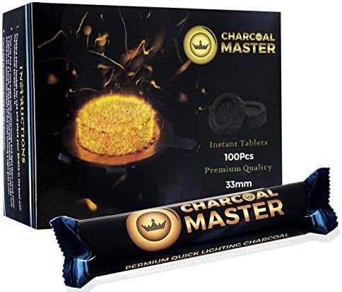 Quick Light Charcoal Tablets for Incense – 33mm Capsules – Charcoal Disk Lights – Instant Fire Coal Tablets – Set of 100 Charcoal Disks per Box$$Home Decor, Kitchen, &amp; Other