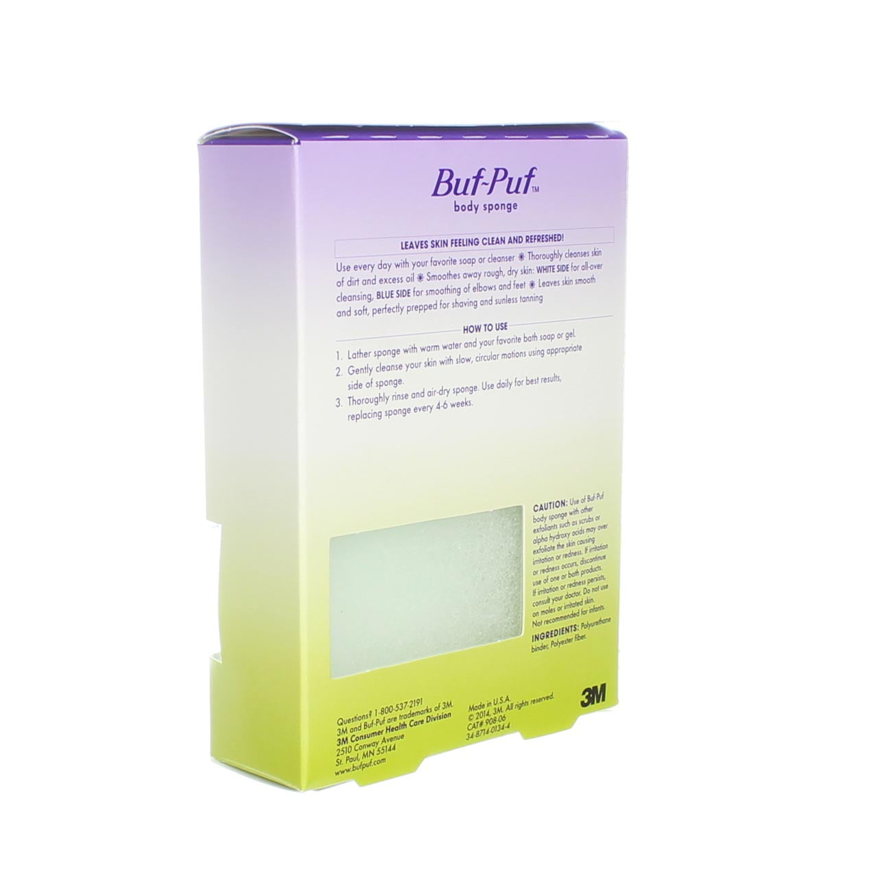 Buf-Puf Body Sponge, Double-Sided (2 Pack) (Bundle)