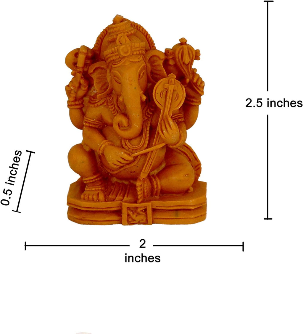 Lord Ganesha Statue Car Dashboard | Hindu Idol God Ganesh ative Sculpture Ganpati Car 2.5 inch