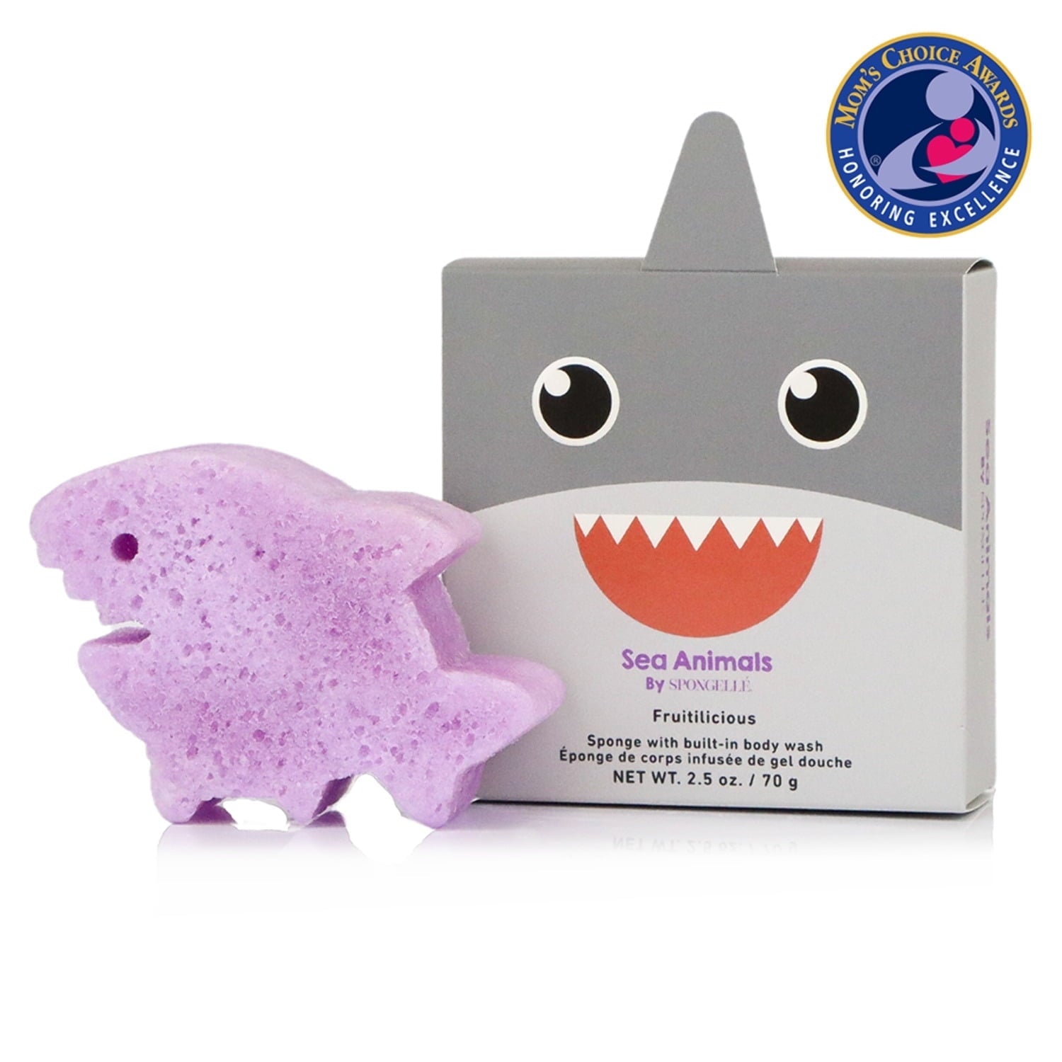 SPONGELLÉ Farm Animals, Kids Cleansing Sponge with Built-In Body Wash, Henry Horse